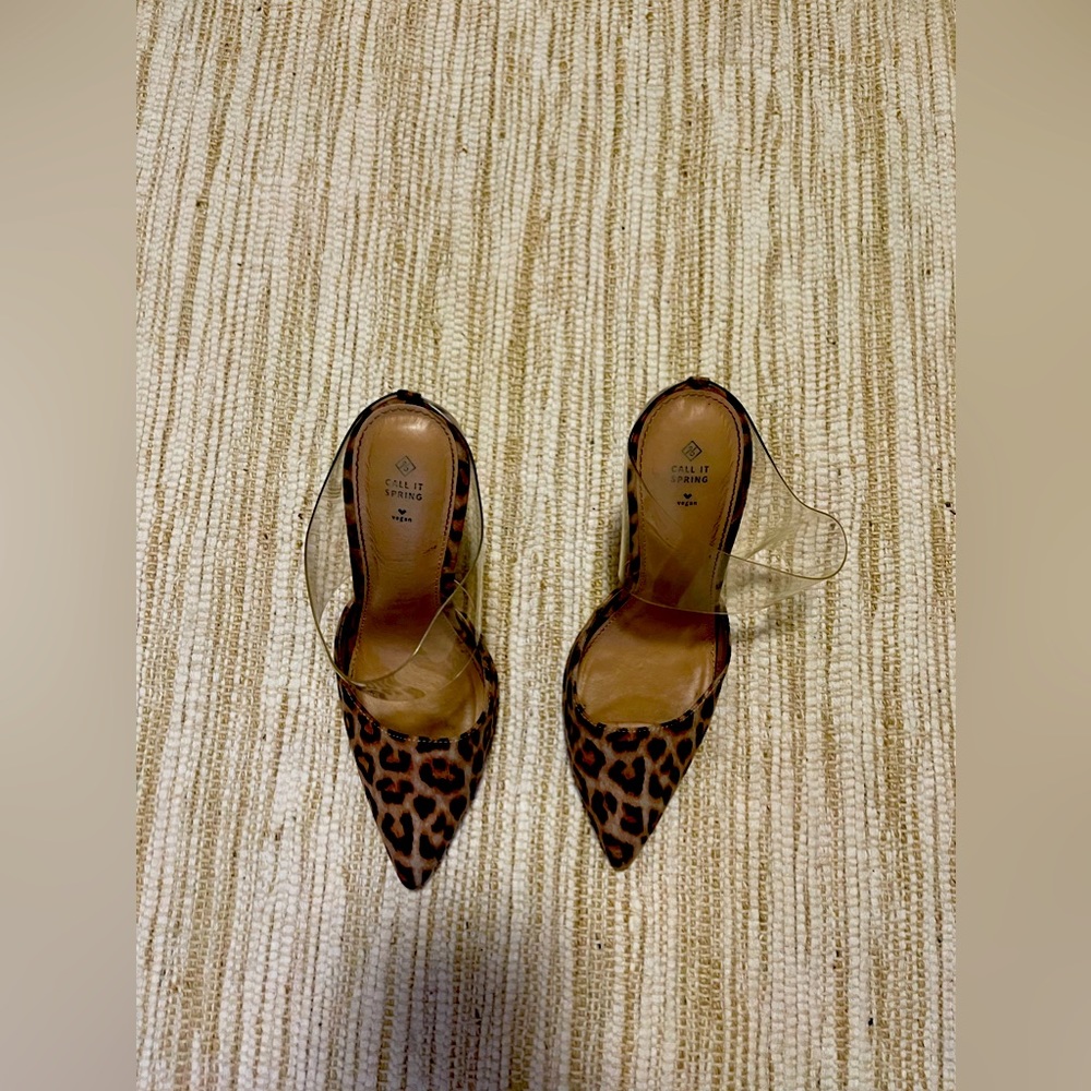Size 7.5 leopard print heels